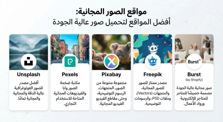 مواقع الصور المجانية: أفضل المواقع لتحميل صور عالية الجودة